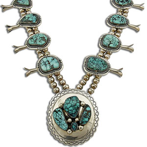 Navajo artist Fred Guerro made silver necklace